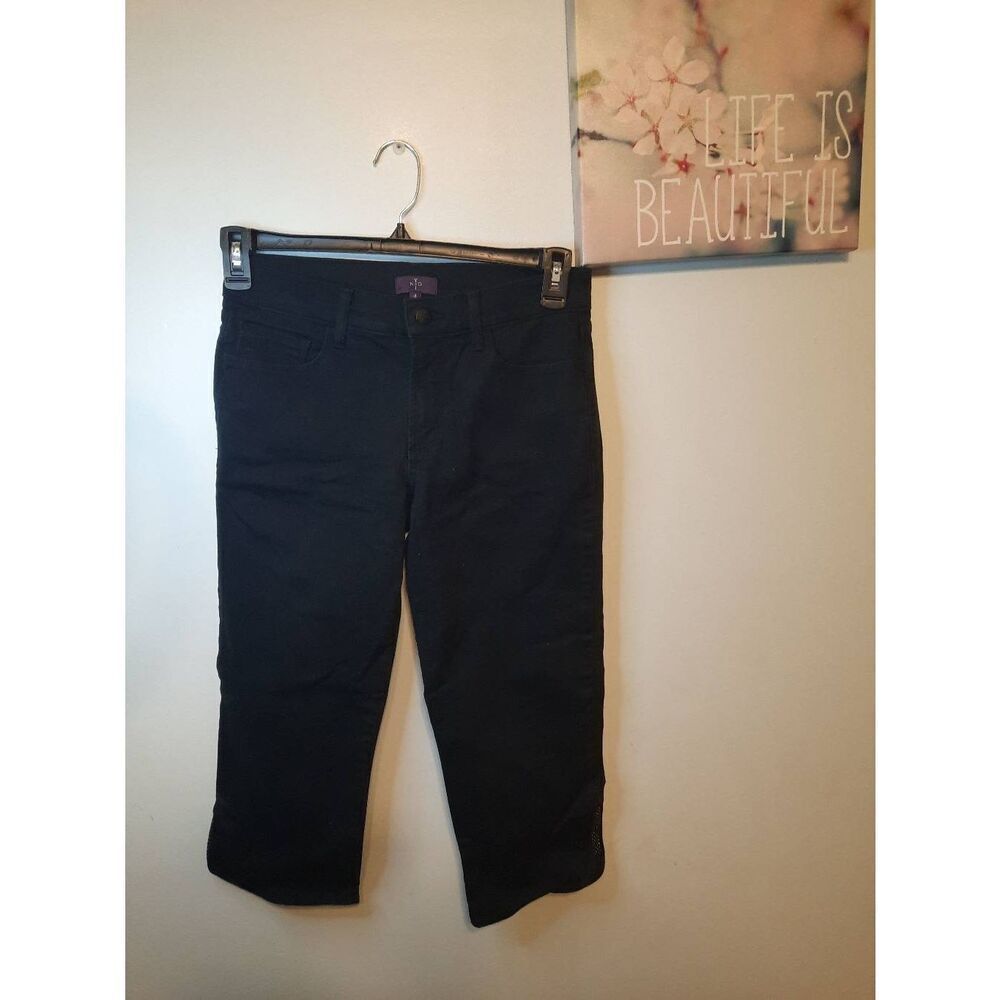 NYDJ Not Your Daughters Jeans Size 4 Black Capri Pants